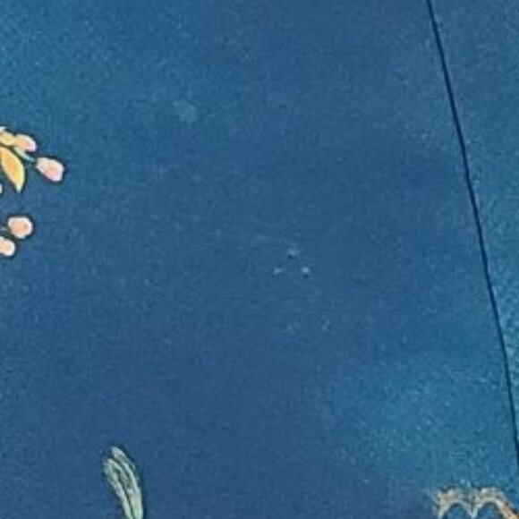 Cintron Santa Monica Asian Peacock Bonsai Teal Wearable Art XL Blouse - Picture 12 of 16